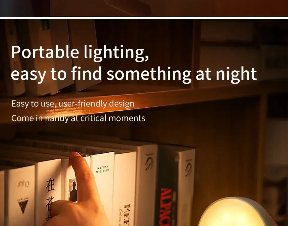 LED Motion Sensor Light Night Light USB Rechargeable Night Lamp for Kitchen Cabinet Wardrobe Lamp...
