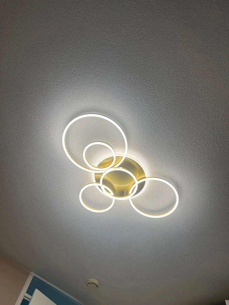 Gold White Modern LED Chandelier Lighting For Living Study Room Lights Indoor Lamps Parlor Foyer Lustres Chandeliers Luminaire