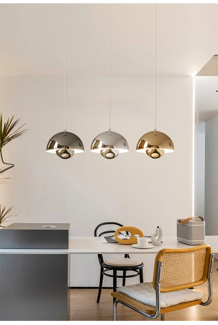Nordic Led Color Chandelier Macaron Danish Mushroom Hanging Lights Restaurant Kitchen Pendant Lamp Home Luminaire LED Lighting