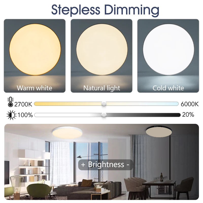 30W 36W Smart LED Ceiling Light RGB Dimming APP TUYA Remote Control Timing Indoor Home Decor Blue...