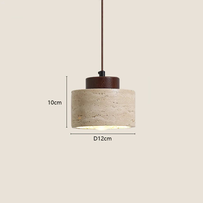 Japanese Modern Designer Wabi-Sabai Bedroom Bedside Lighting Bar B&B Yellow Cave Stone Chandelier Bedside Hanging Wir...
