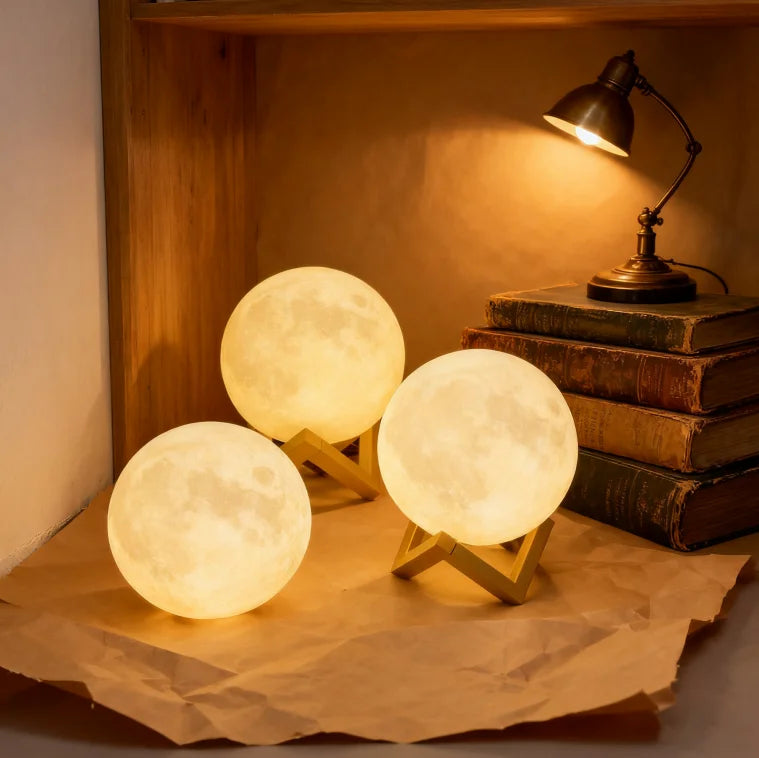 3D 8cm Wireless Moon Lamp Night Light Small Gift for All Occasions This 3D wireless moon lamp ser...