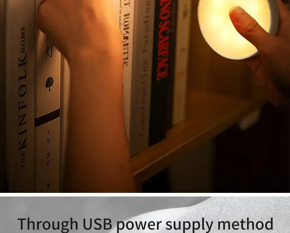 LED Motion Sensor Light Night Light USB Rechargeable Night Lamp for Kitchen Cabinet Wardrobe Lamp...