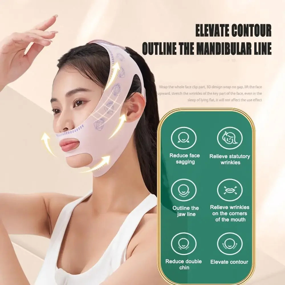 Chin Cheek Slimming Bandage V Shaper V Line Lifting Mask Face Lifting Anti Wrinkle Strap Sleeping Mask Beauty Health Reusable