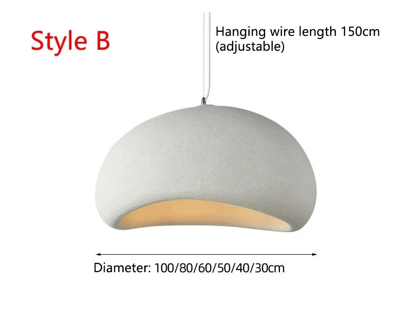 Japanese Wabi Sabi LED Ceiling Chandelier Nordic Modern Dining Bar Table Pendant Light Loft Living Room Decoration Hanging Lamp