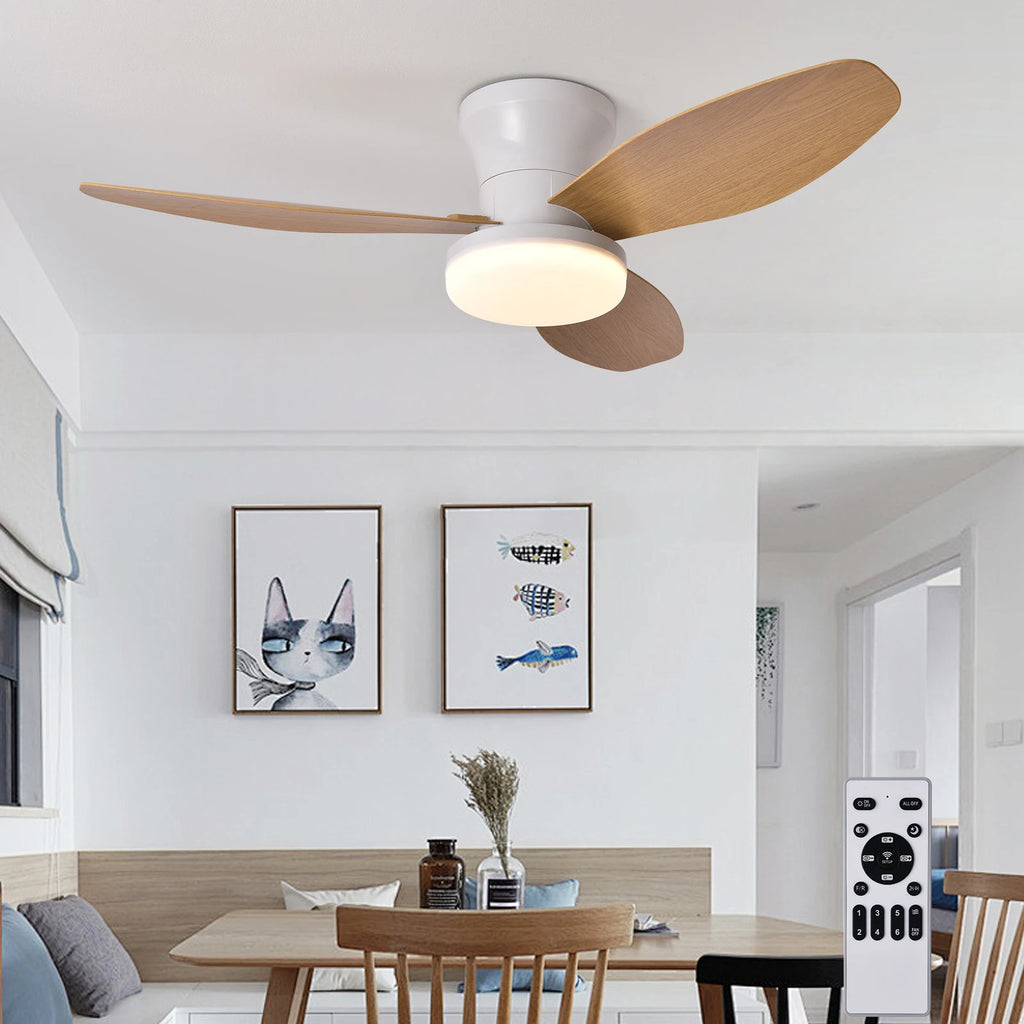 Ceiling Fan with Light Casa inteLigente Socket Fan Light ventilatore Da Soffitto Con Luce De Tech...