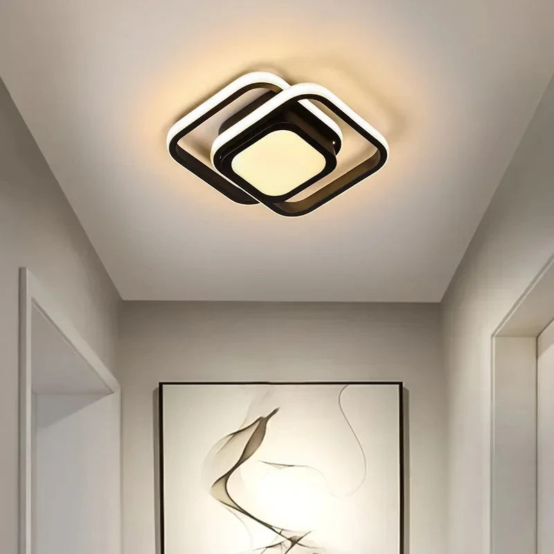 LED Aisle Ceiling Lights Modern Chandelier Three Colors Lamp Minimalist Lamps For Bedroom Light Surface Installation ...