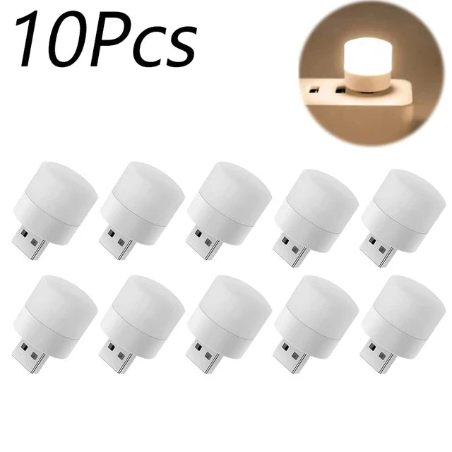 Mini USB Night Light Portable Car Signal Lights 5V 1W Eye Care Book Reading Bulbs Computer Mobile...