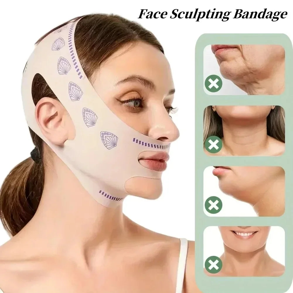 Chin Cheek Slimming Bandage V Shaper V Line Lifting Mask Face Lifting Anti Wrinkle Strap Sleeping Mask Beauty Health Reusable