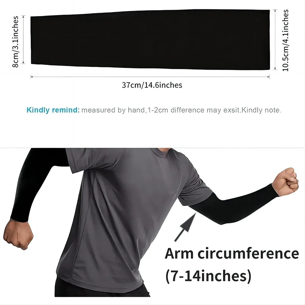 Ice Silk Sun Protection Arm Covers Unisex Elbow Cover Outdoor Cycling Running Fishing Driving Cool Anti-UV Arm Sleeves 1 Pair