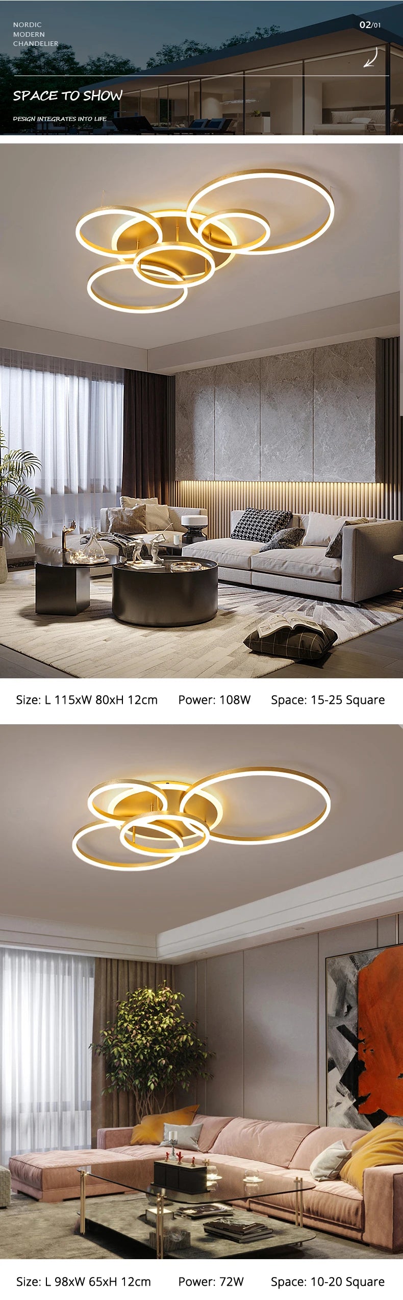 Gold White Modern LED Chandelier Lighting For Living Study Room Lights Indoor Lamps Parlor Foyer Lustres Chandeliers Luminaire