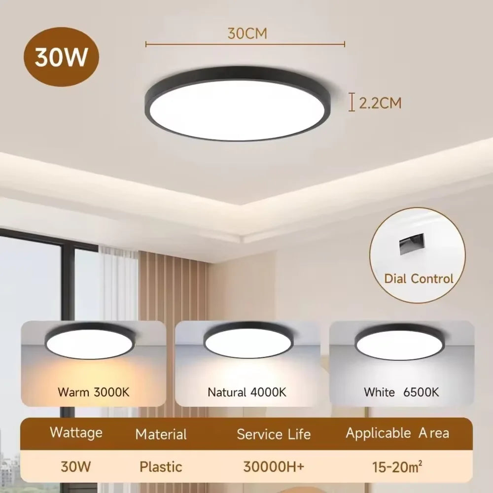 Led Ceiling Lamp Modern Ceiling Chandelier 220V Led Panel Lighting Fixture For Bedroom Kitchen Home Ultra Thin Ceilin...