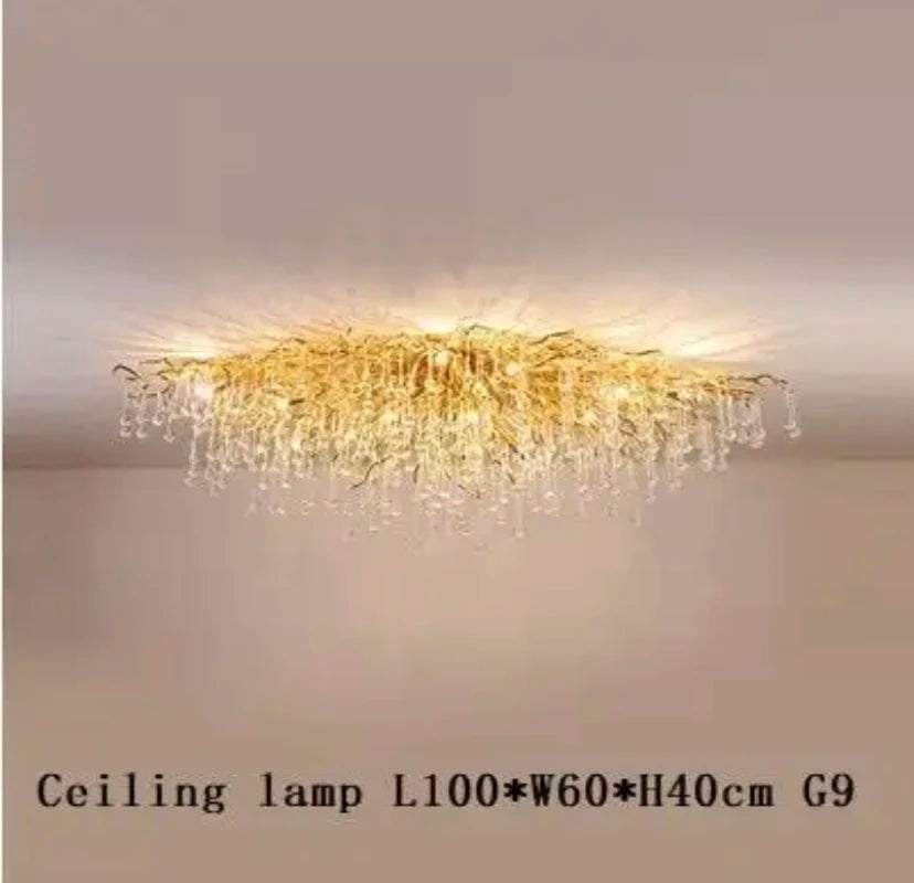 Luxury Gold Crystal LED Chandelier — Dining & Living Room