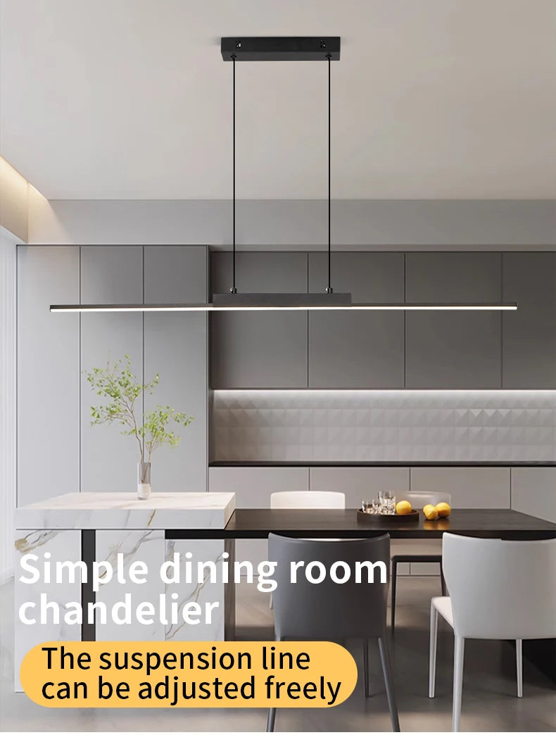 Pendant Light Modern Simple Dining Room Light For Wall Kitchen Long Chandelier Living Room Pendant Lamp Home Decoration Lighting