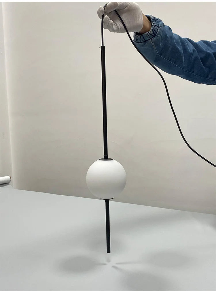 Nordic Simple Glass Ball Pendant Lights Dining Room Bedroom Decor Hanging Lamp Restaurant Bar Suspension Chandeliers Lighting