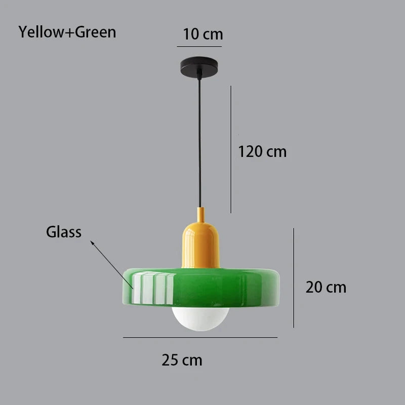 Nordic Glass Bauhaus Dining Room Chandelier Living Room Bedroom Bar Retro Coffee Shop Decoration Chandelier Lighting ...