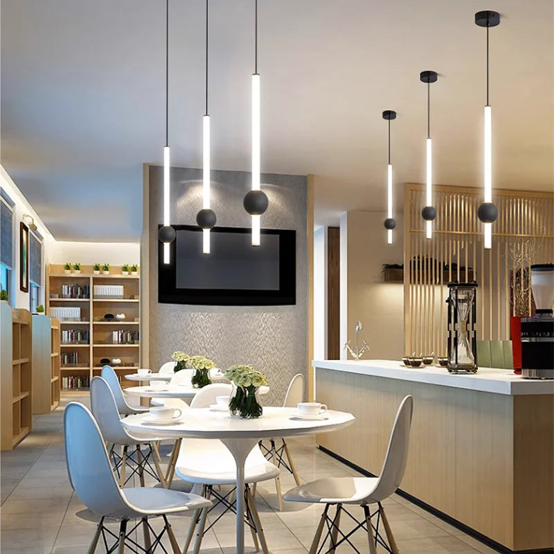 Nordic Glass Ball LED Chandelier Lighting Bedroom Bedside Hanging Pendant Lamp Modern Interior Home Decor Lights
