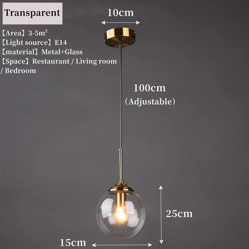 Modern Luxury Glass & Gold Pendant Chandelier — Nordic LED