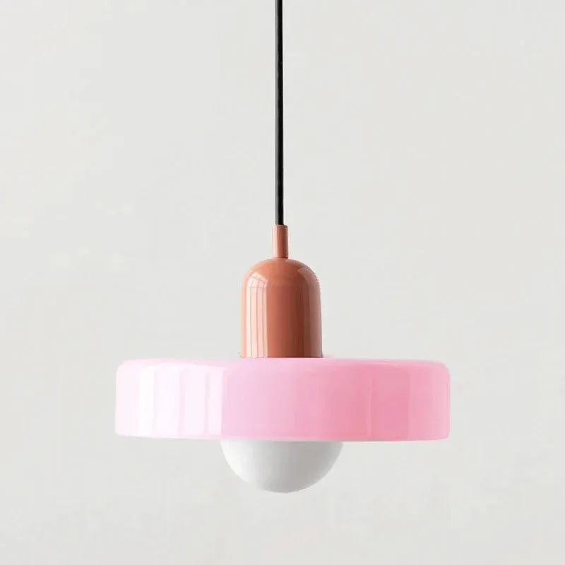 Nordic Retro E27 Colorful Ceiling Chandelier Orange Glass Pendant Lamp for Home Decor Dining Room Cafe Bar Counter Li...