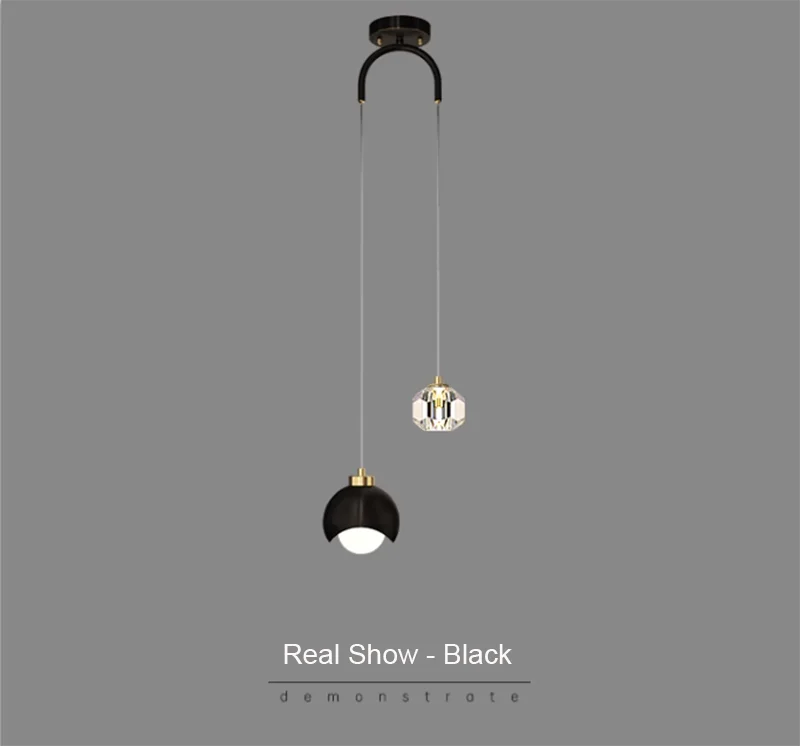 Nordic Glass Ball LED Chandelier Lighting Bedroom Bedside Hanging Pendant Lamp Modern Interior Home Decor Lights