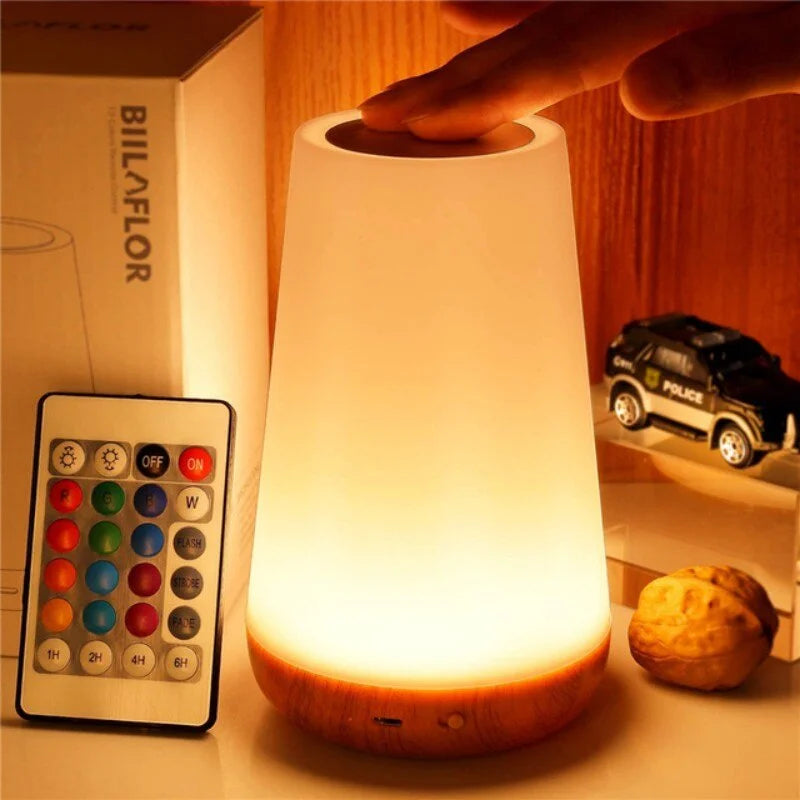 Night Light RGB 13 Color Changing Remote Control Touch Dimmable Lamp Portable Table Bedside Lamps...