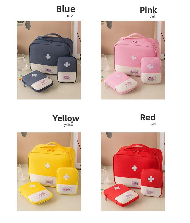 Portable First Aid Kit Essential for Business Trips Outdoor Adventures Home Emergency Storage Compact Travel Health Care Supplie