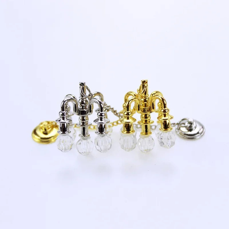 1:12 Scale Fashion Vintage Chandelier Mini Furniture Toy Playing House Miniature Dollhouse Ceiling Lamp Model Doll Accessories