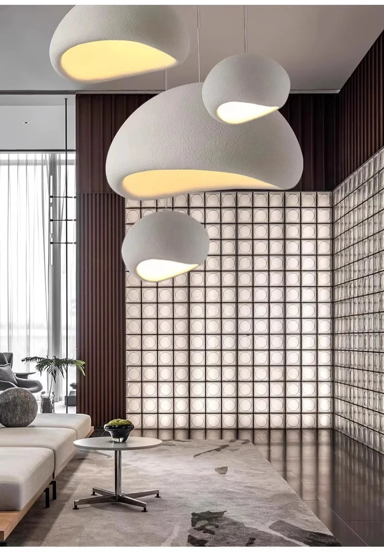Japanese Wabi Sabi LED Ceiling Chandelier Nordic Modern Dining Bar Table Pendant Light Loft Living Room Decoration Hanging Lamp