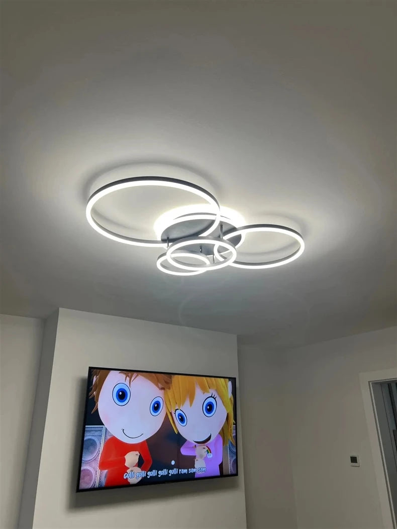 Gold White Modern LED Chandelier Lighting For Living Study Room Lights Indoor Lamps Parlor Foyer Lustres Chandeliers Luminaire