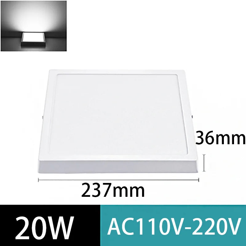 Led Ceiling Lamp 110- Ultra Thin Panel Led Light for Living Room Bedroom Indoor Lighting Square Round Ceiling Lights