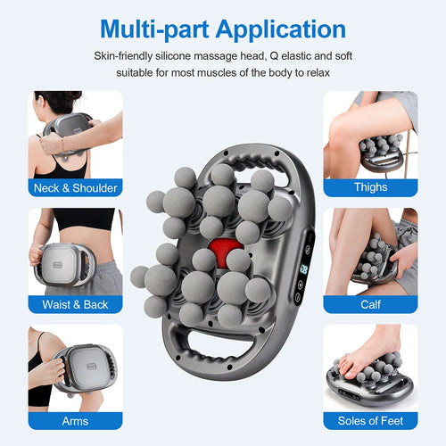 22-Head Fascia Gun High-Frequency Vibration Body Massage Gun Back and Waist Massager Neck Shoulder Massager Muscle ma...