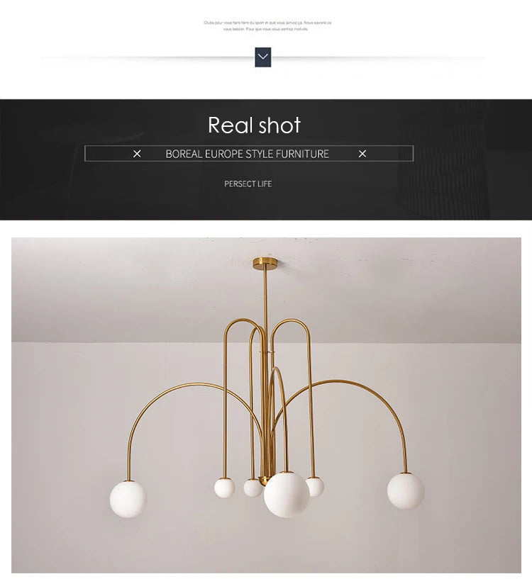 Nordic Minimalist Pendant Light for Living Room Restaurant Lamp Cafe Clothing Store Art Black Gold Red Chandelier