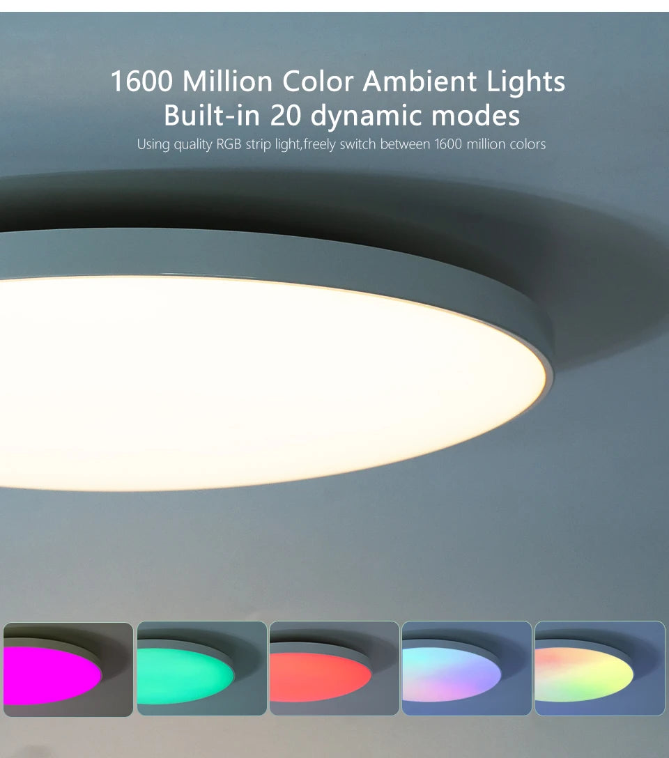 30W 36W Smart LED Ceiling Light RGB Dimming APP TUYA Remote Control Timing Indoor Home Decor Blue...