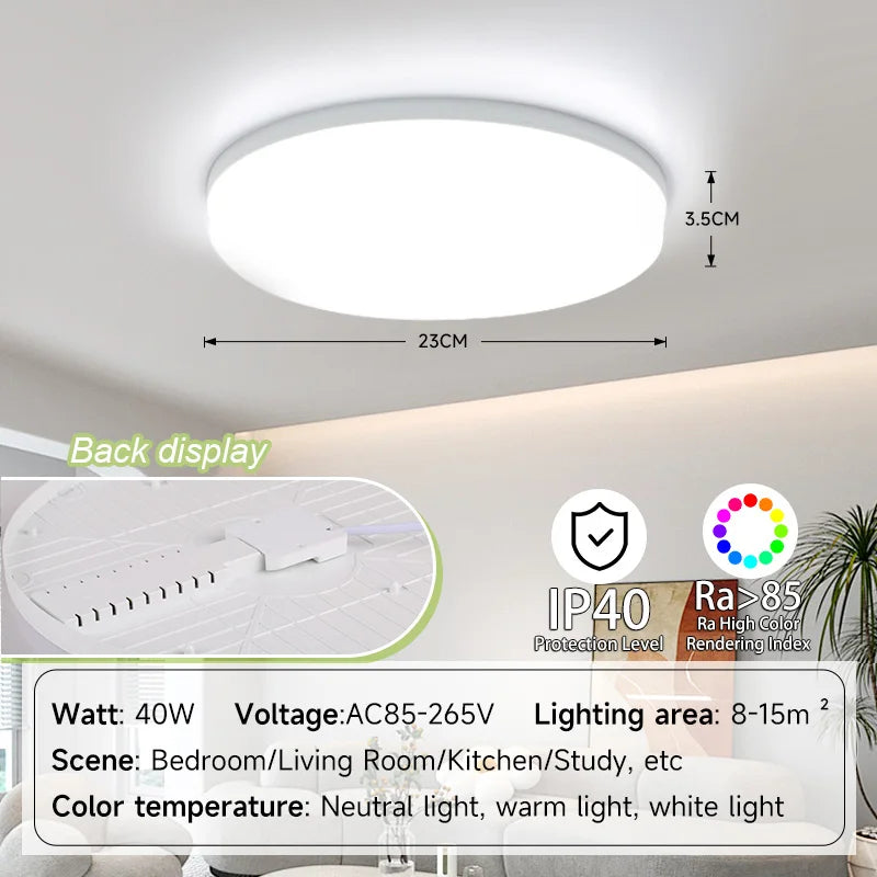 Led Ceiling Lamp Modern Ceiling Chandelier 220V Led Panel Lighting Fixture For Bedroom Kitchen Home Ultra Thin Ceilin...