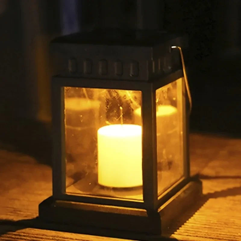 Solar Palace Lantern Hanging Candle Lamp Outdoor Solar Lights Decor Item for Lawn Landscape Patio Floor Yard Garden Atmospheric