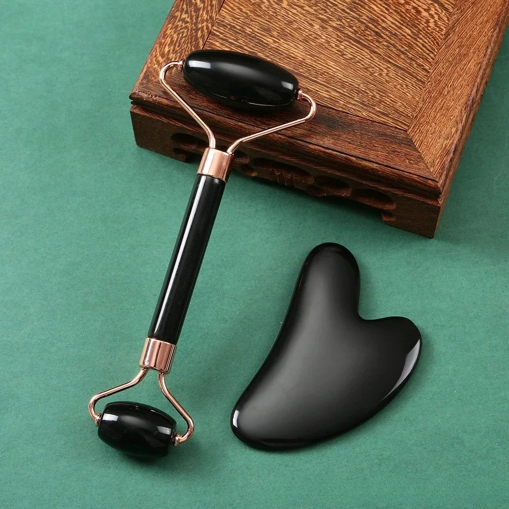 Ice Face Roller Gua Sha Board Facial Face Massager Kit Massage Roller Face Lifting Contouring Tools Beauty Skin Care Tools