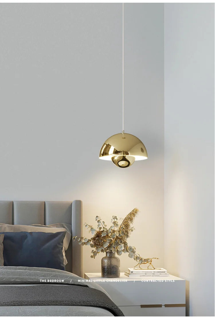 Nordic Led Color Chandelier Macaron Danish Mushroom Hanging Lights Restaurant Kitchen Pendant Lamp Home Luminaire LED Lighting