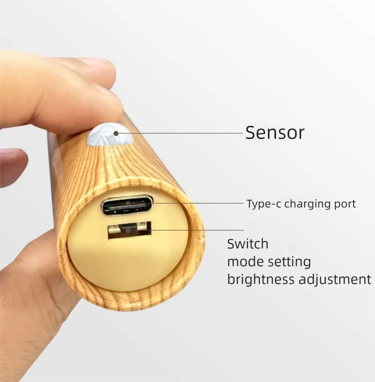 Night Light Motion Sensor Night Lights Rechargeable Wall Sconces Magnetic Wall Lights Wooden Wall...