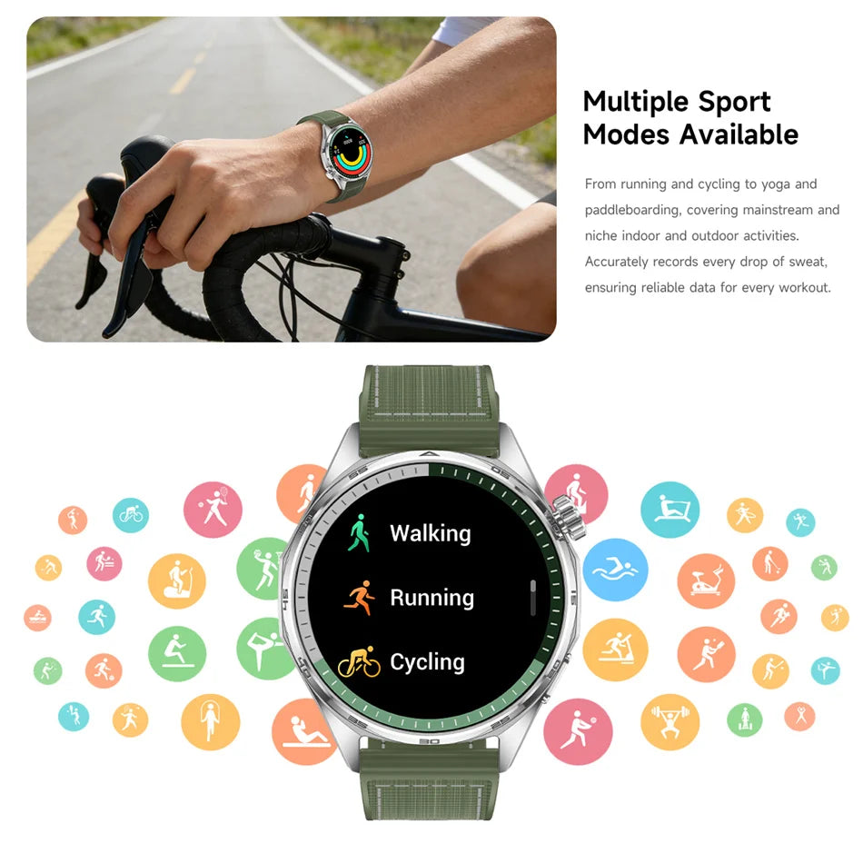 2026 New Bluetooth Call Smart Watch Men 1.53-inch AMOLED HD Screen Sports IP68 Waterproof Heart Rate Smartwatch Watch 6 Pro