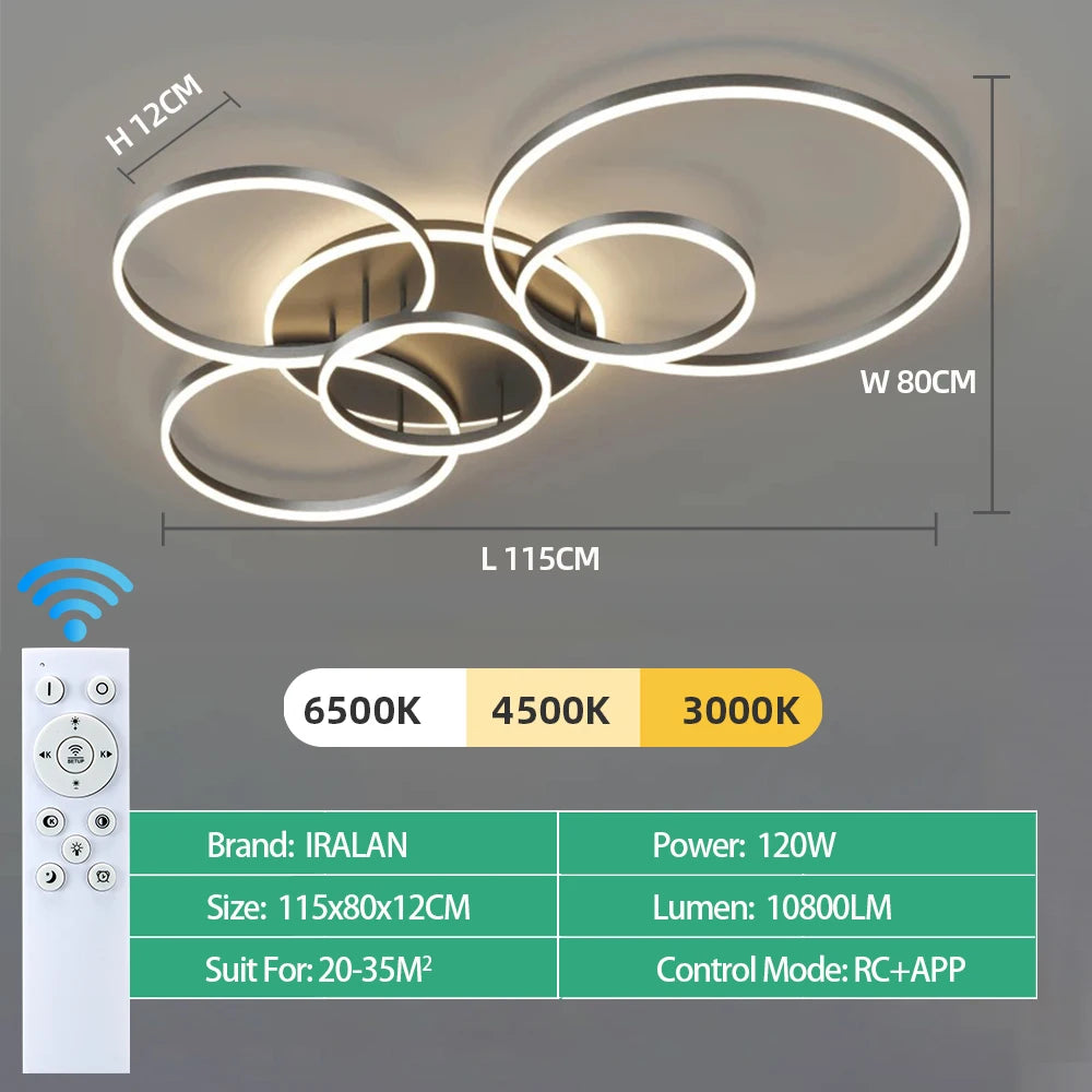 Modern LED Ceiling Chandelier Lighting For Home Living Study Room Bedroom Dimmable Ceiling lamp Indoor Lighting decor...
