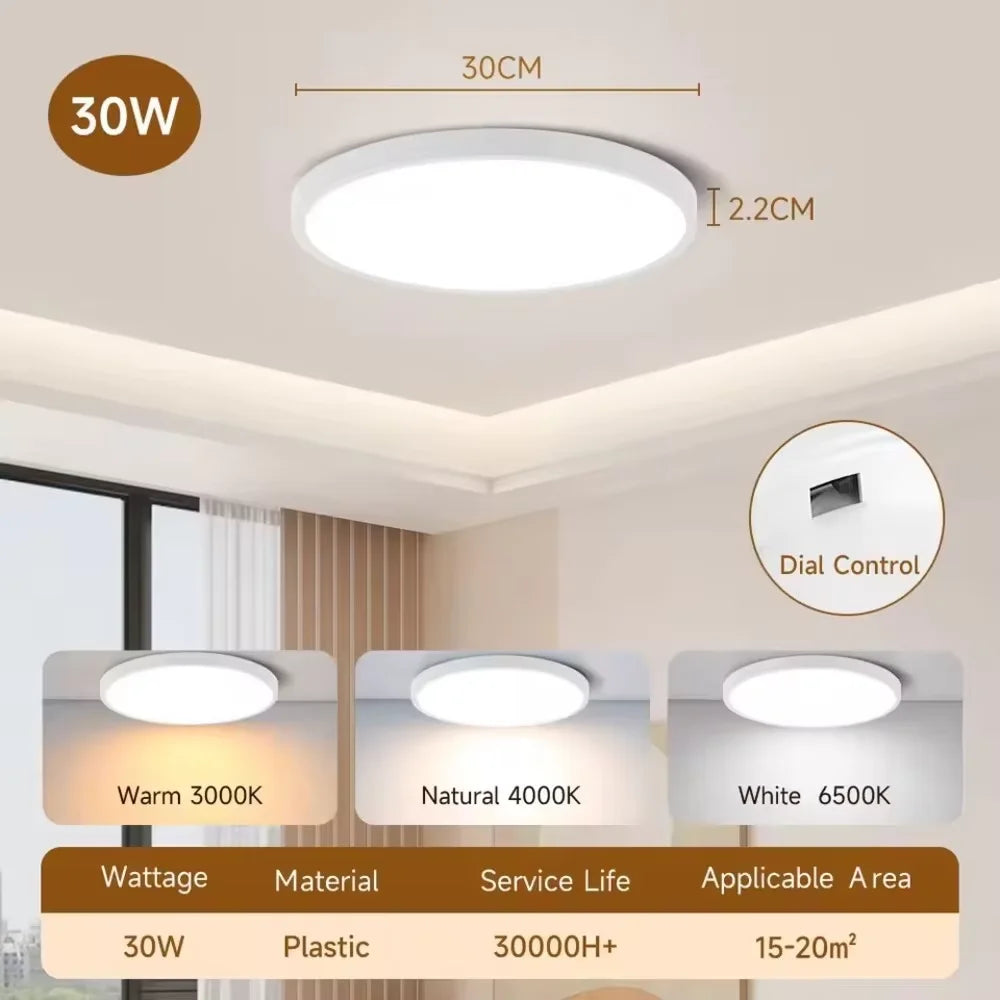 Led Ceiling Lamp Modern Ceiling Chandelier 220V Led Panel Lighting Fixture For Bedroom Kitchen Home Ultra Thin Ceilin...