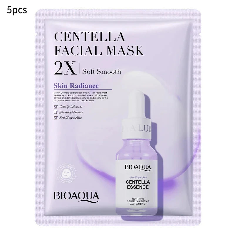 20pcs/5pcs Centella Collagen Face Mask VC Moisturizing Refreshing Sheet Masks Hyaluronic Acid Facial Mask Skin Care P...