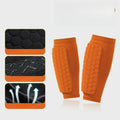 1 Pair Football Ski Shin Pads Honeycomb Shin Guards Soccer Adult Ski Boot Shin Protector Adult Breathable Pads For Athletes