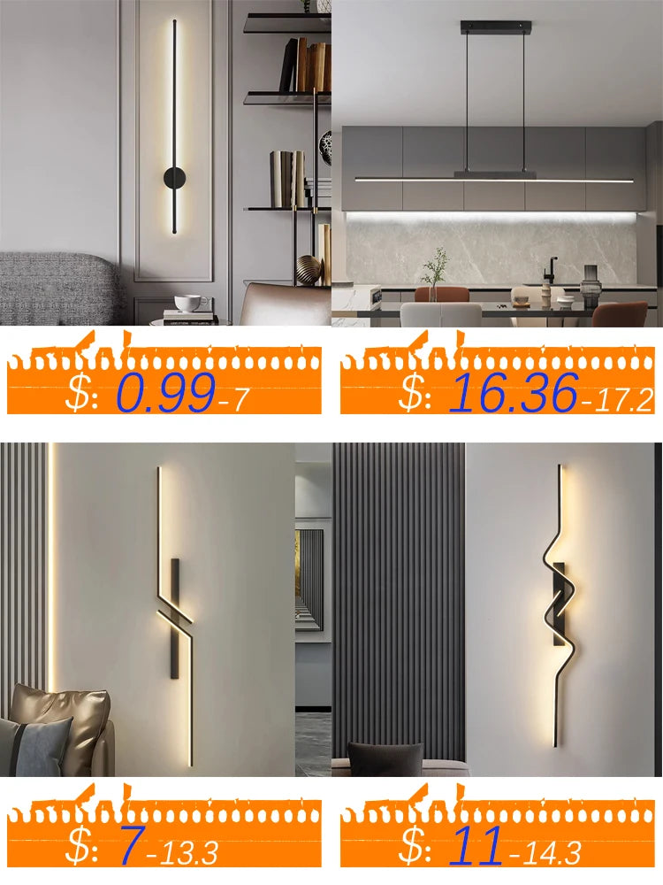 Pendant Light Modern Simple Dining Room Light For Wall Kitchen Long Chandelier Living Room Pendant Lamp Home Decoration Lighting