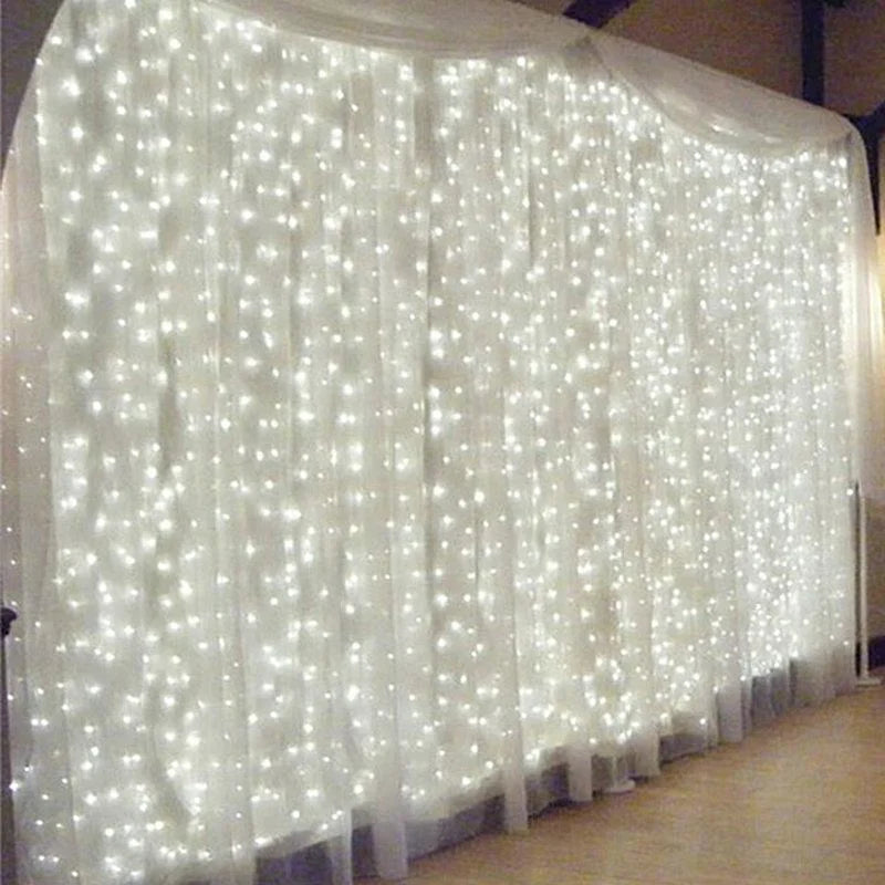 3/6M USB LED Curtain 8Modes Remote Control String Lights Holiday Wedding Fairy Garland Lights For...