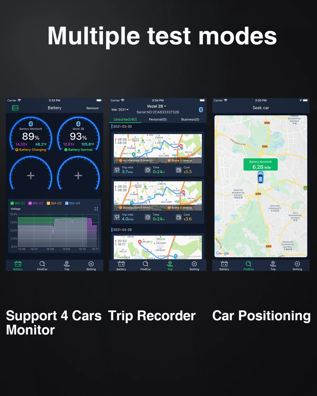 QUICKLYNKS BM6 Bluetooth 4.0 Car Battery Monitor 12V Battery Tester Charging Cranking Battery Analyzer APP for Android IOS