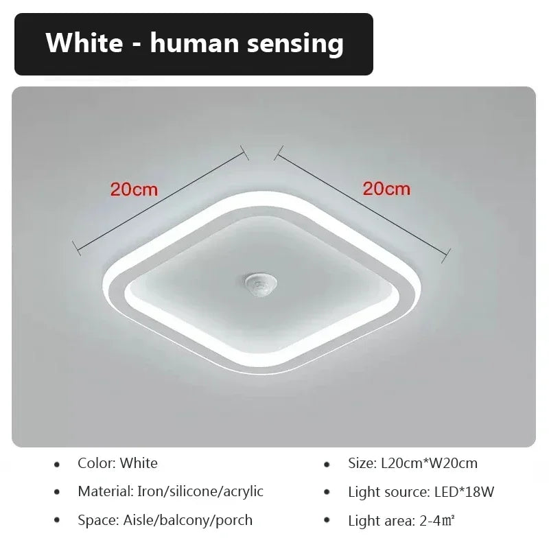 Modern LED Ceiling Light Chandelier Smart Ceiling Lamp with Motion Sensor for Stair Corridor Hallway Entrance Lightin...