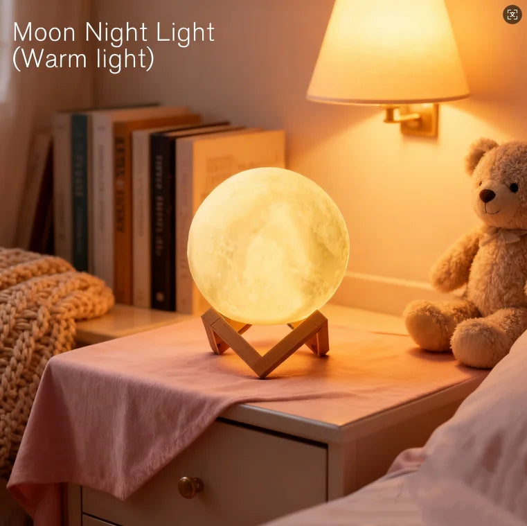 3D 8cm Wireless Moon Lamp Night Light Small Gift for All Occasions This 3D wireless moon lamp ser...