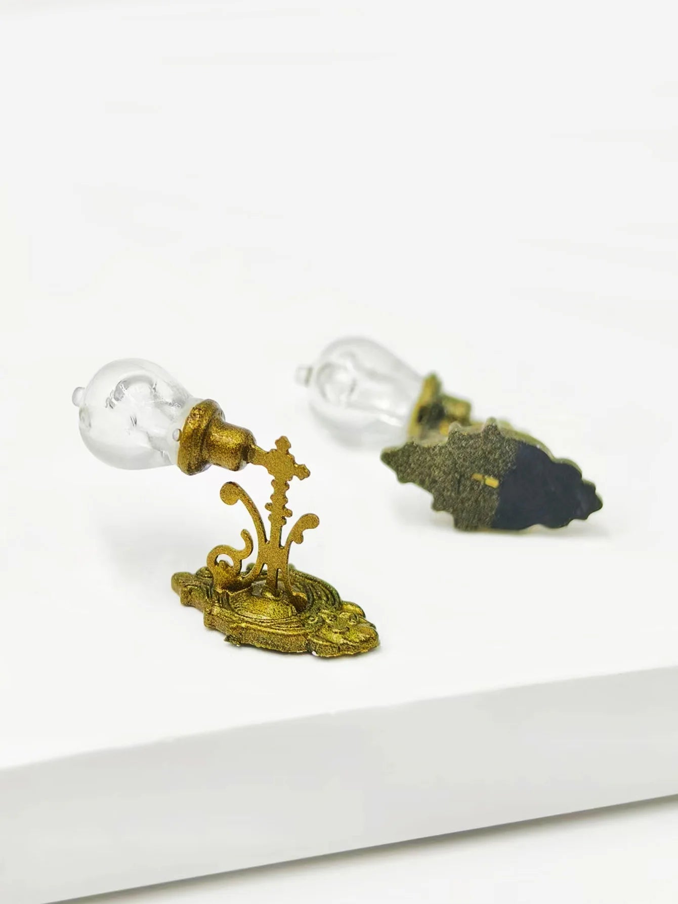 Dollhouse Mini Crystal Lighting 1:12, Metal Chandelier & Wall Sconces, Living/Bedroom/Kitchen Decor, Fit All Festive Holidays