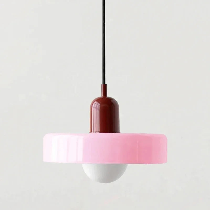 Nordic Retro E27 Colorful Ceiling Chandelier Orange Glass Pendant Lamp for Home Decor Dining Room Cafe Bar Counter Li...
